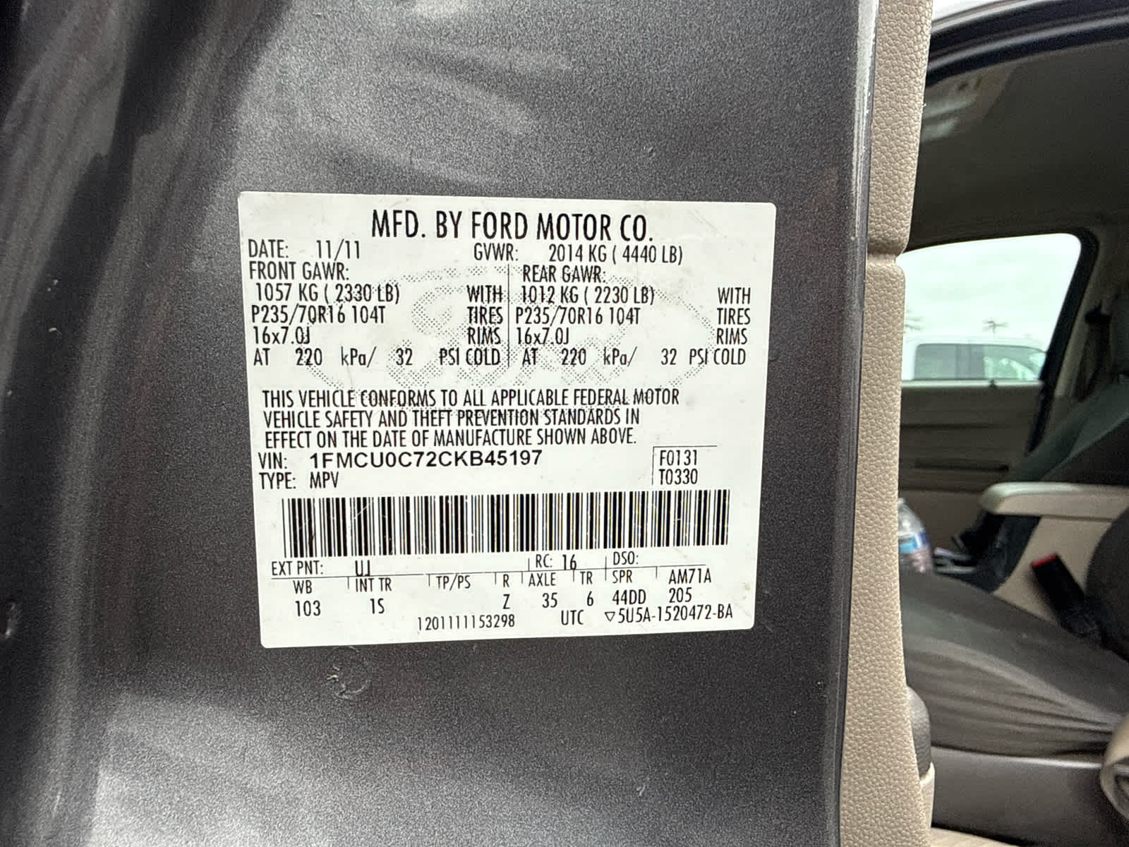 2012 Ford Escape XLS