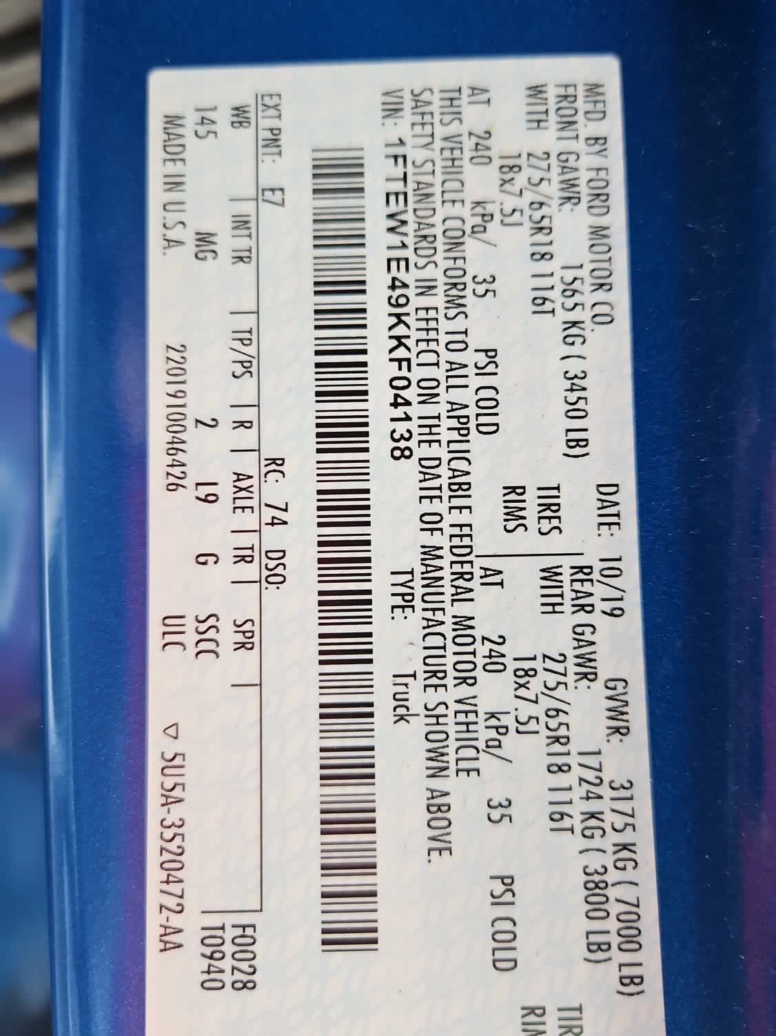 2019 Ford F-150 XLT