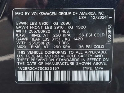 2025 Volkswagen Atlas 2.0T SEL