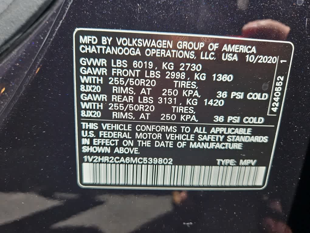 2021 Volkswagen Atlas 3.6L V6 SE w/Technology