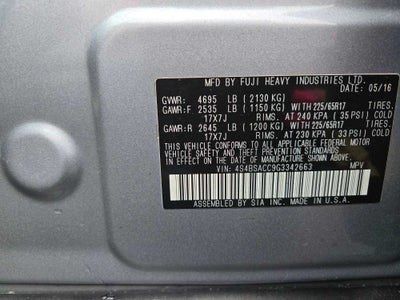 2016 Subaru Outback 2.5i Premium