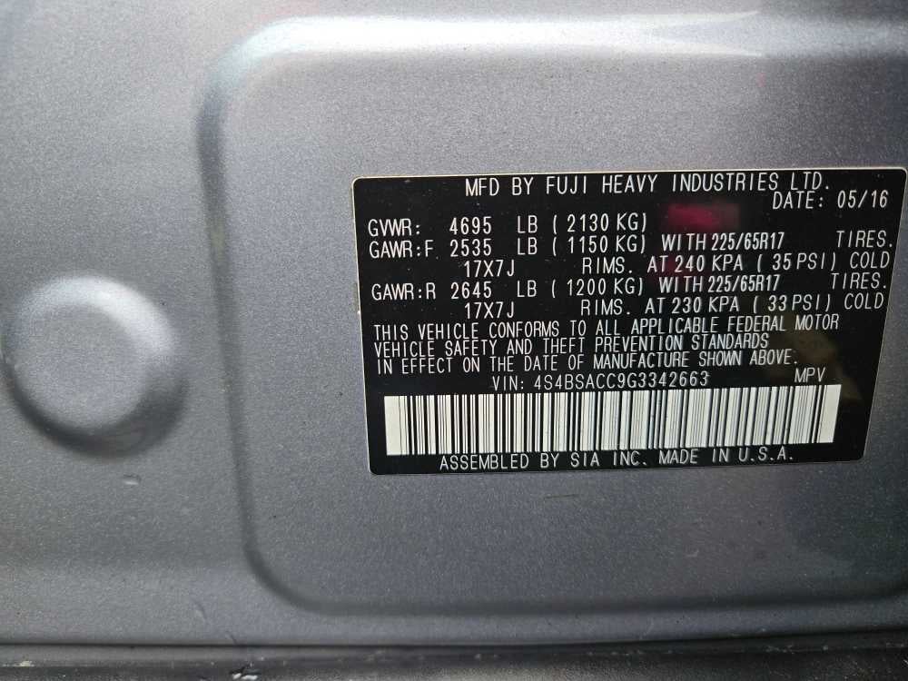 2016 Subaru Outback 2.5i Premium