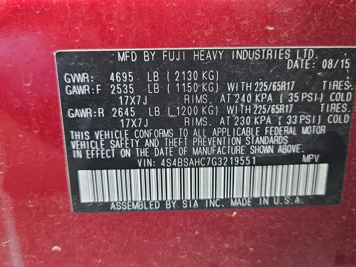 2016 Subaru Outback 2.5i Premium