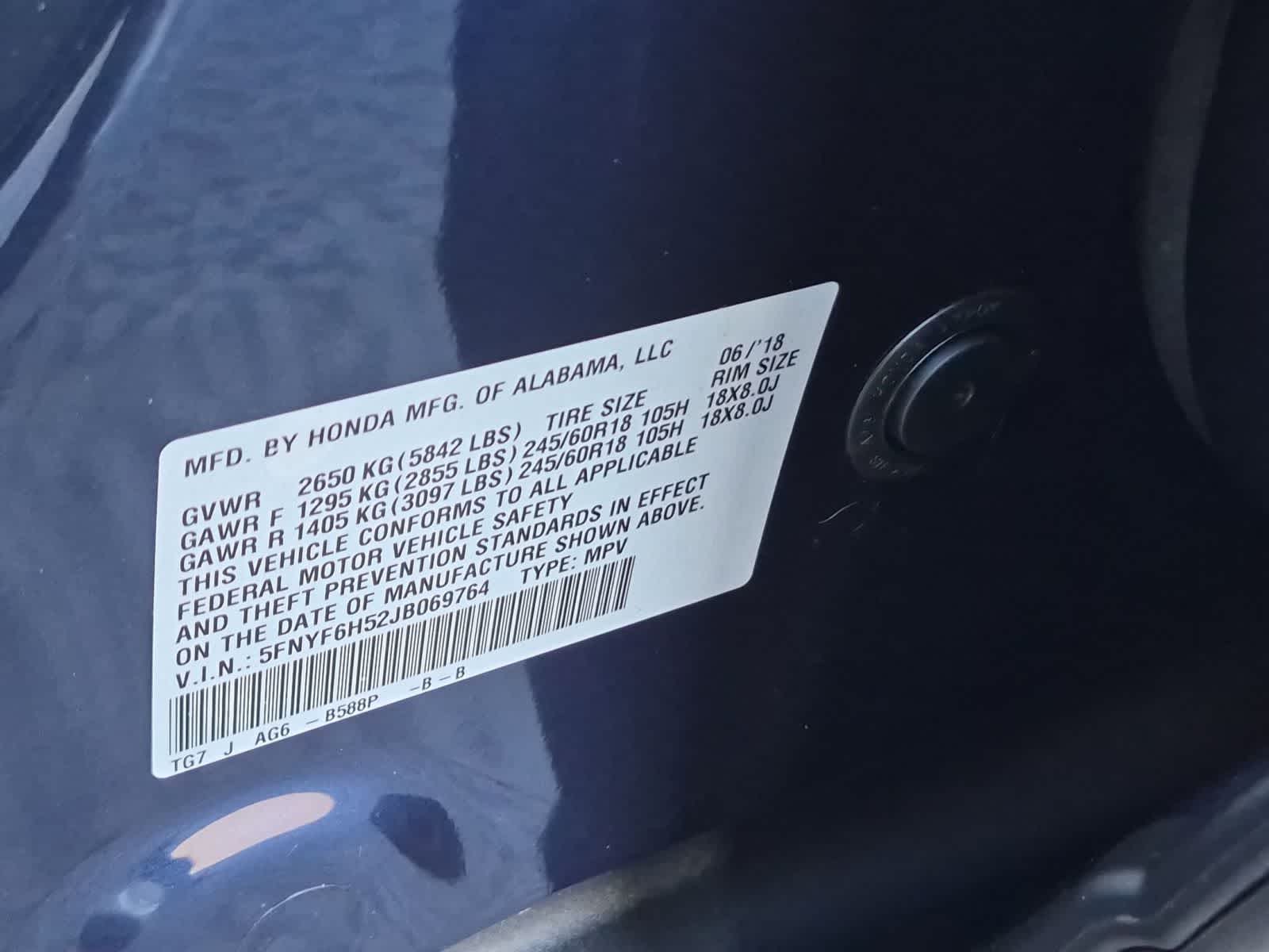2018 Honda Pilot EX-L