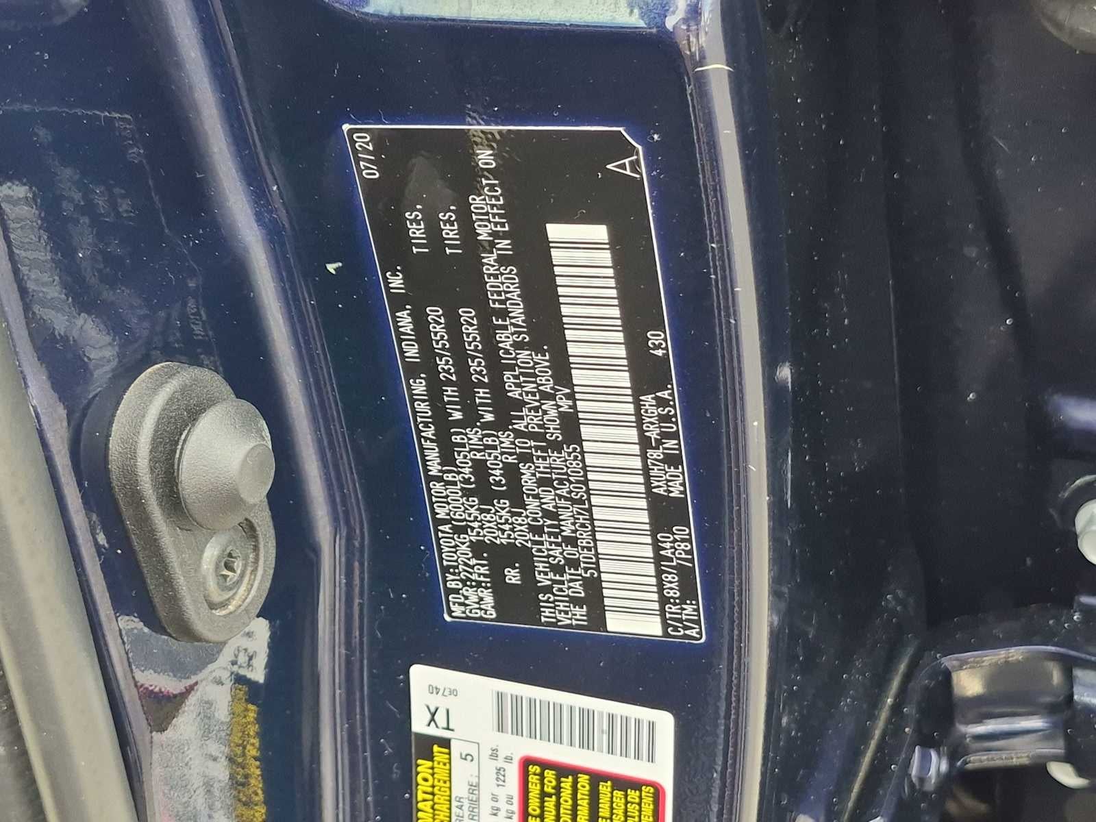 2020 Toyota Highlander Hybrid Platinum
