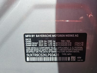 2019 BMW X3 xDrive30i xDrive30i