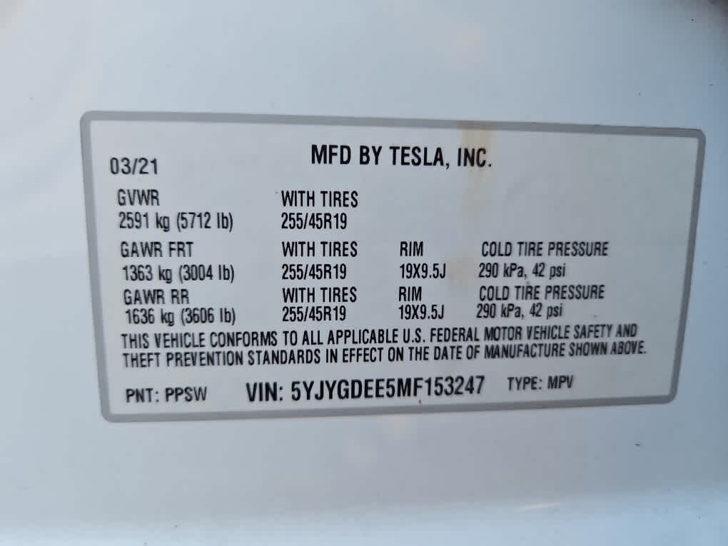 2021 Tesla Model Y Long Range