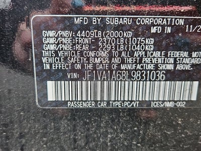 2020 Subaru WRX Base