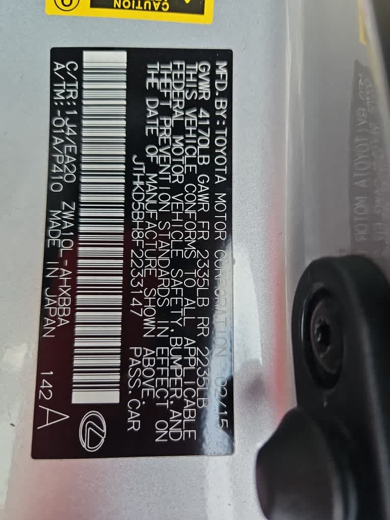 2015 Lexus CT 200h Hybrid