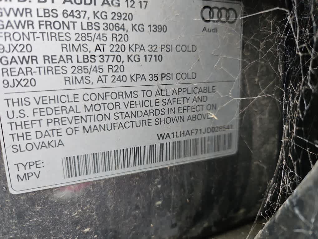 2018 Audi Q7 Premium Plus